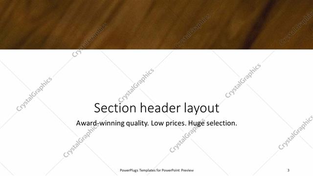 Section Header presentation slide layout