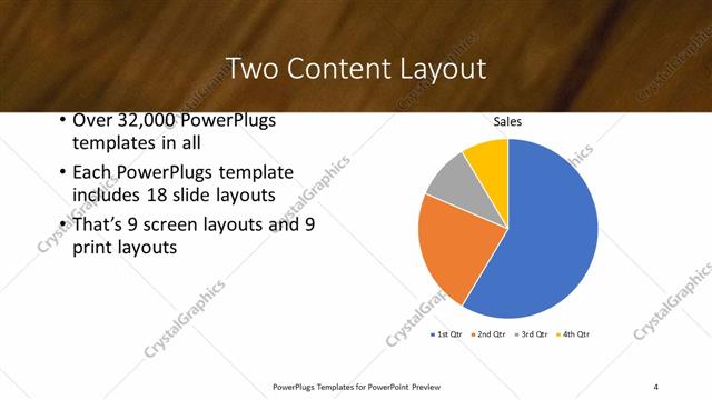Two Content presentation slide layout