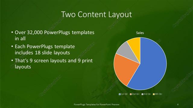 Two Content presentation slide layout