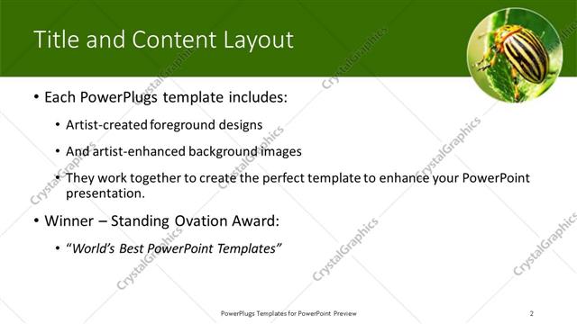 Title and Content presentation slide layout
