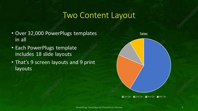 Two Content presentation slide layout
