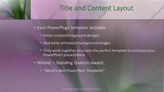 Title and Content presentation slide layout