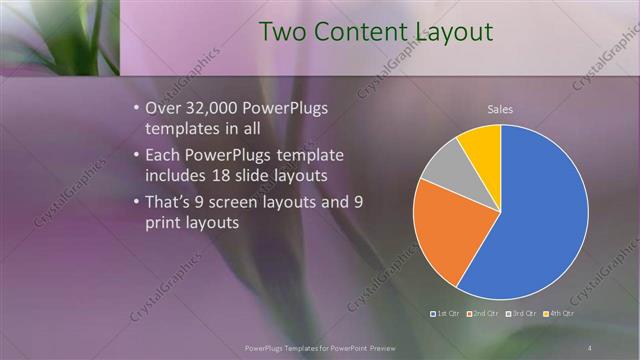 Two Content presentation slide layout