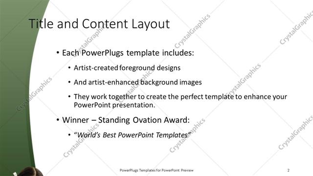 Title and Content presentation slide layout