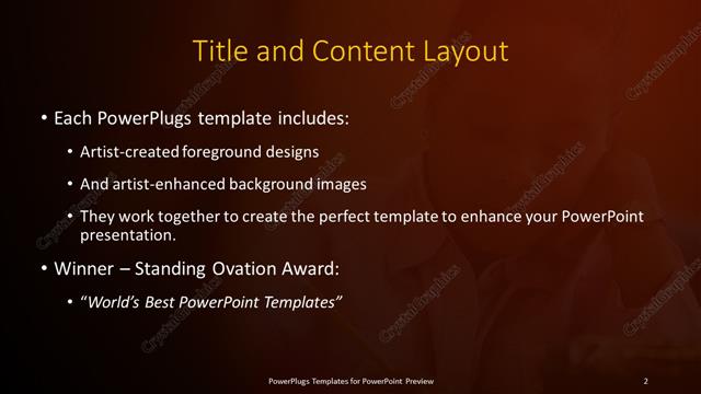 Title and Content presentation slide layout