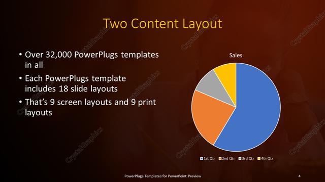 Two Content presentation slide layout