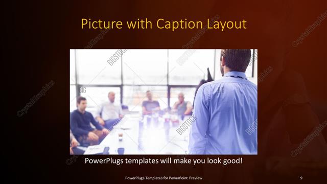 Picture with Caption presentation slide layout