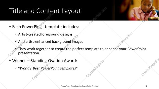 Title and Content presentation slide layout
