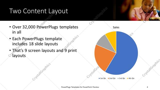 Two Content presentation slide layout