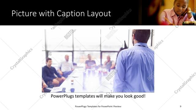 Picture with Caption presentation slide layout