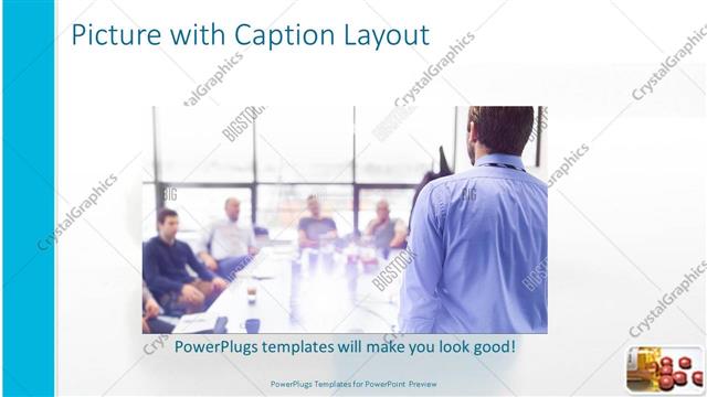 Picture with Caption presentation slide layout