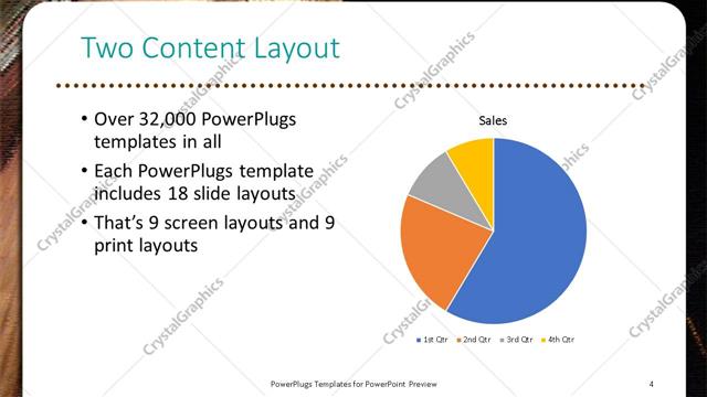 Two Content presentation slide layout