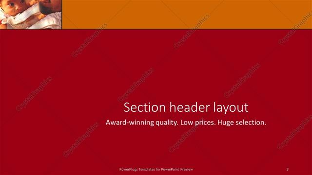 Section Header presentation slide layout