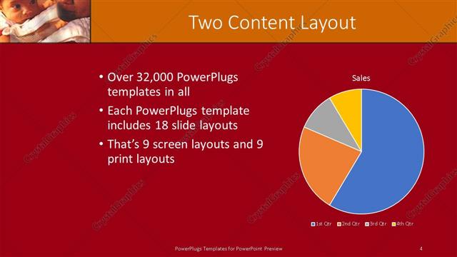 Two Content presentation slide layout
