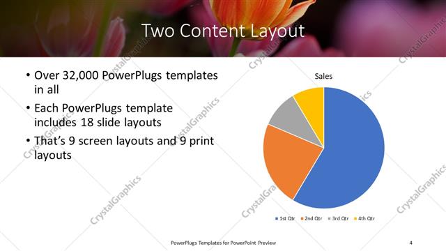 Two Content presentation slide layout