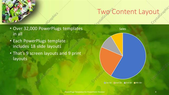 Two Content presentation slide layout