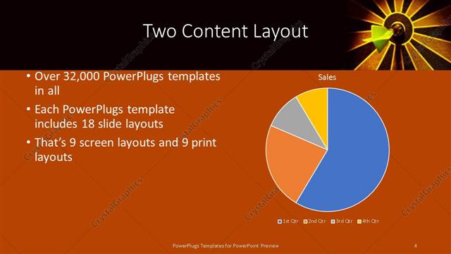 Two Content presentation slide layout