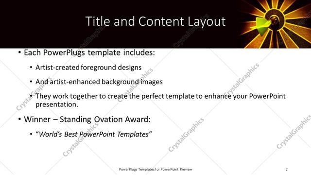 Title and Content presentation slide layout