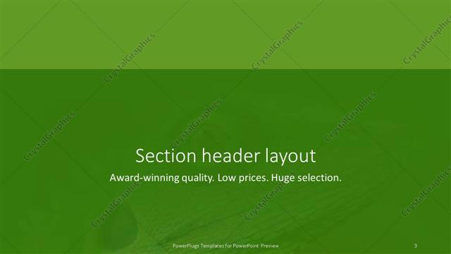 Section Header presentation slide layout