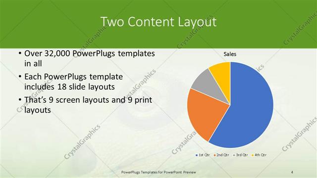 Two Content presentation slide layout