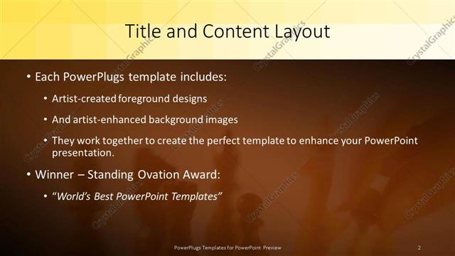 Title and Content presentation slide layout