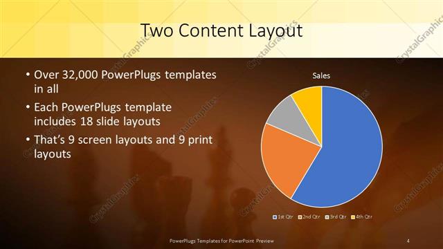 Two Content presentation slide layout