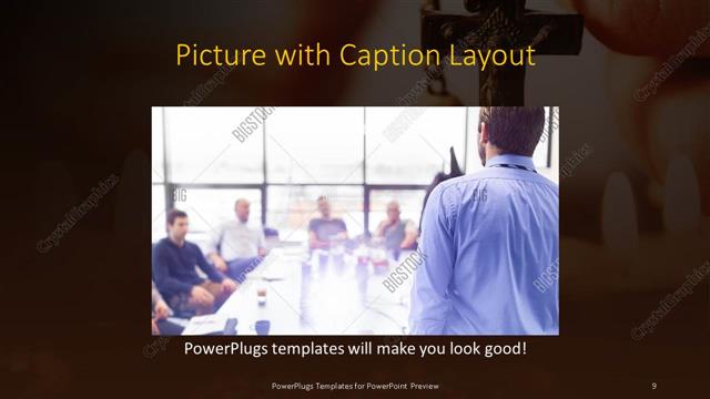 Picture with Caption presentation slide layout