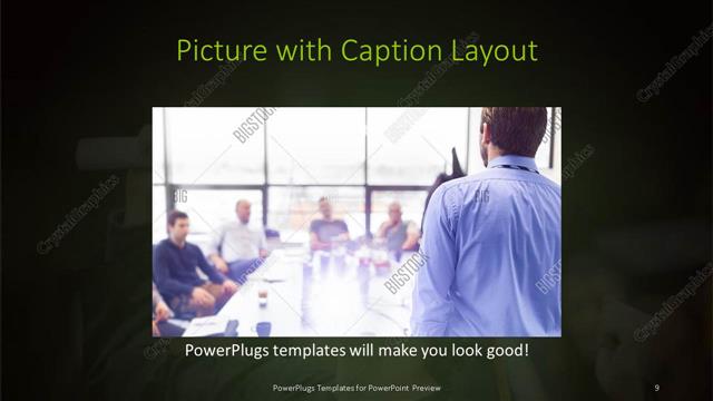 Picture with Caption presentation slide layout