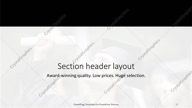 Section Header presentation slide layout
