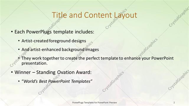 Title and Content presentation slide layout