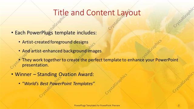Title and Content presentation slide layout