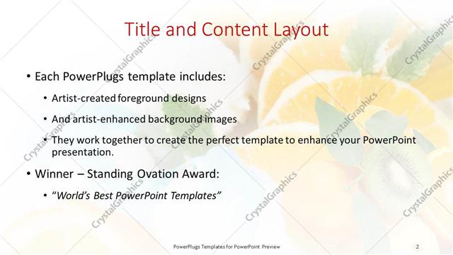 Title and Content presentation slide layout