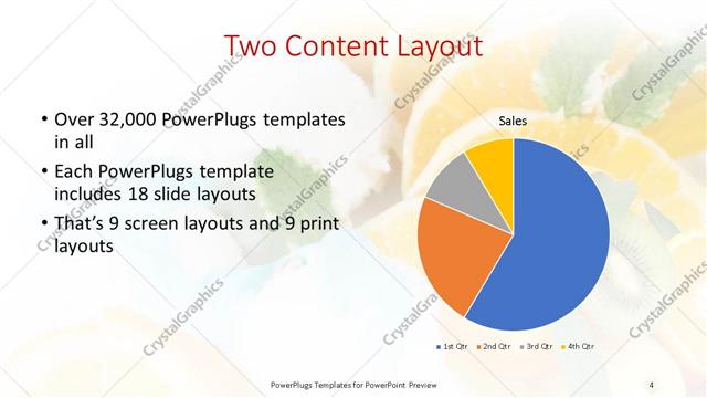 Two Content presentation slide layout
