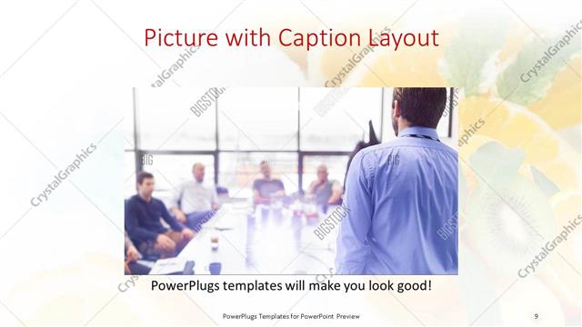 Picture with Caption presentation slide layout