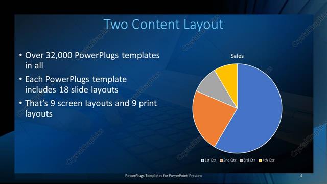 Two Content presentation slide layout