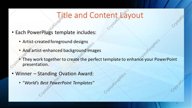 Title and Content presentation slide layout
