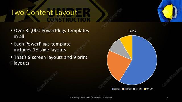 Two Content presentation slide layout
