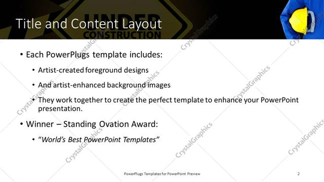 Title and Content presentation slide layout