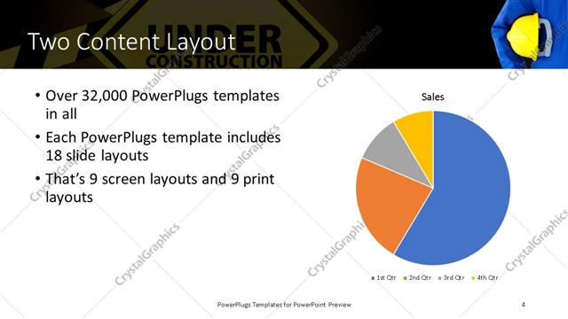 Two Content presentation slide layout