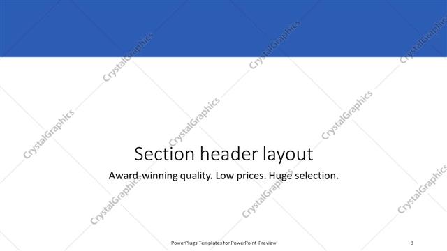 Section Header presentation slide layout