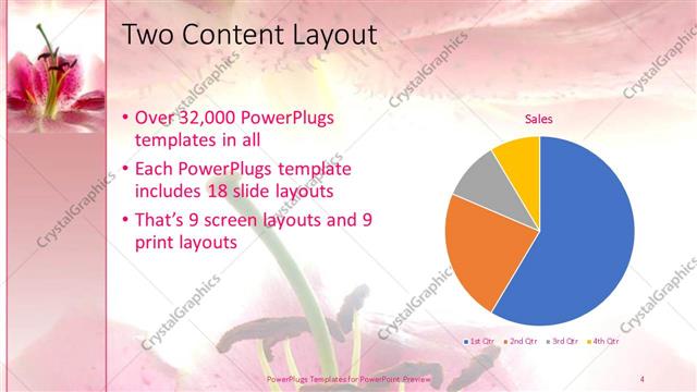 Two Content presentation slide layout