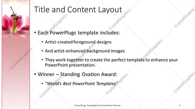 Title and Content presentation slide layout