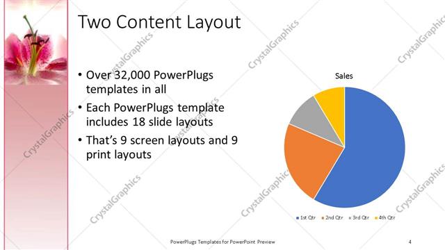 Two Content presentation slide layout