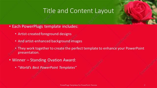 Title and Content presentation slide layout