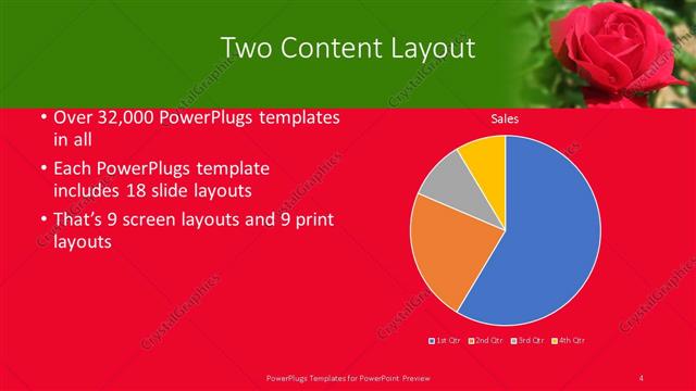 Two Content presentation slide layout