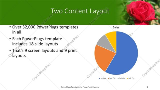 Two Content presentation slide layout