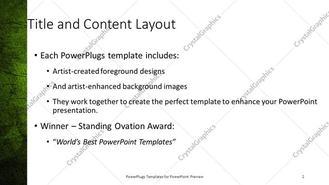 Title and Content presentation slide layout