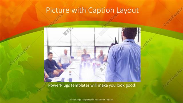 Picture with Caption presentation slide layout