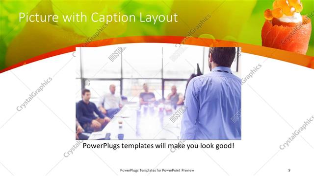 Picture with Caption presentation slide layout