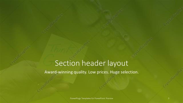Section Header presentation slide layout